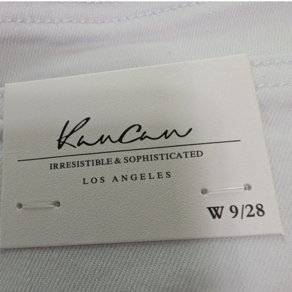KANCAN NWT Size 9 (28) White Cuffed Denim Shorts - Picture 7 of 7